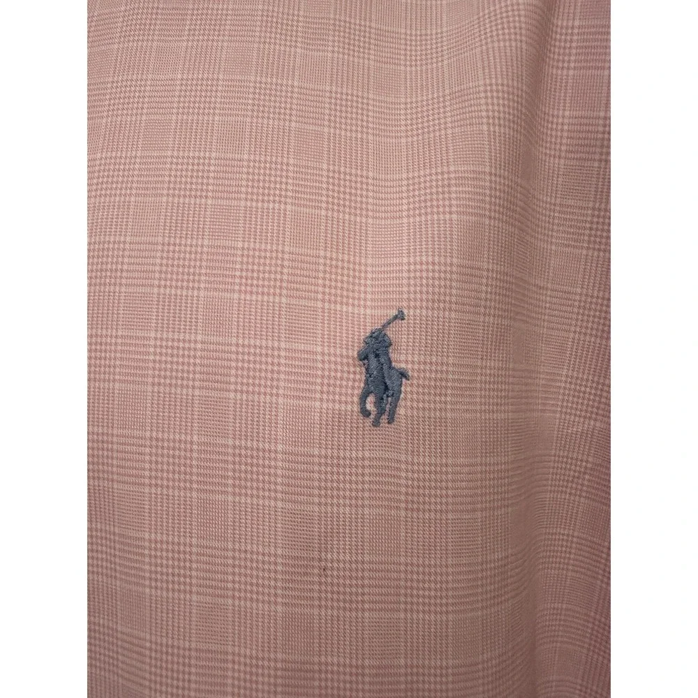 Polo Ralph Lauren Mens Shirt Button Down‎ Pink Glen Plaid Preppy Easter Spring L